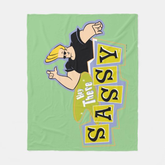Johnny Bravo - Hey Daar Sassy Fleece Deken (Voorkant)