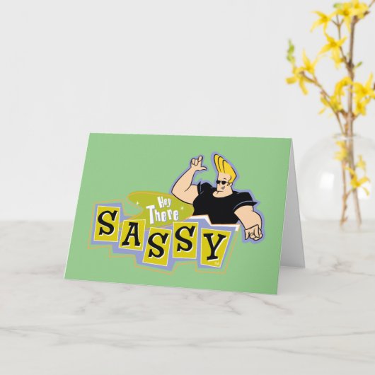 Johnny Bravo - Hey Daar Sassy Kaart (Gele Bloem)