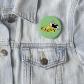 Johnny Bravo - Hey Daar Sassy Ronde Button 5,7 Cm (In situ)