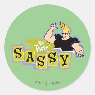 Johnny Bravo - Hey Daar Sassy Ronde Sticker