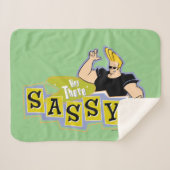 Johnny Bravo - Hey Daar Sassy Sherpa Deken (Voorkant (horizontaal))