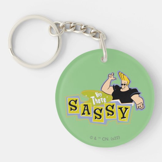 Johnny Bravo - Hey Daar Sassy Sleutelhanger (Voorkant)