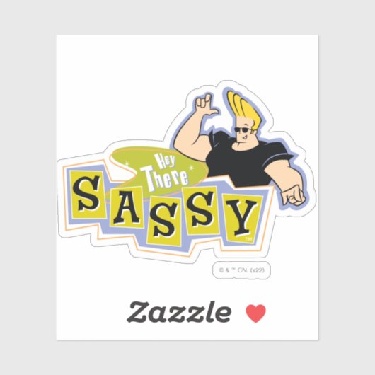 Johnny Bravo - Hey Daar Sassy Sticker (Vel)