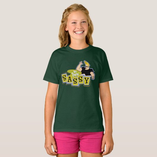 Johnny Bravo - Hey Daar Sassy T-shirt (Voorkant volledig)