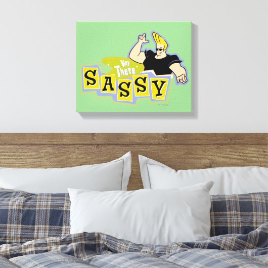 Johnny Bravo - Hey There Sassy Canvas Afdruk (Insitu (Slaapkamer))