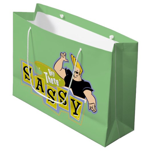 Johnny Bravo - Hey There Sassy Groot Cadeauzakje (Voorkant Gekanteld)