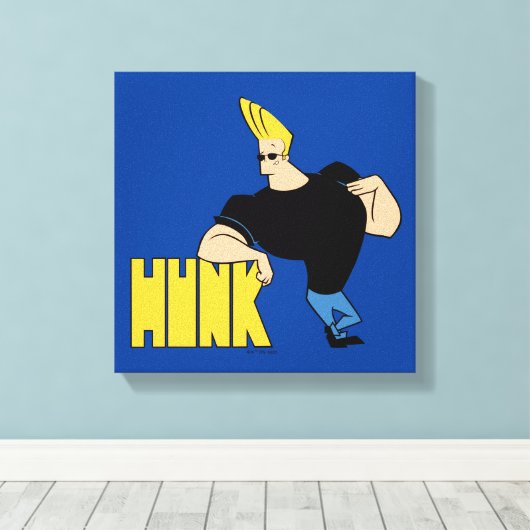 Johnny Bravo - Hunk Canvas Afdruk (Insitu (Houten vloer))