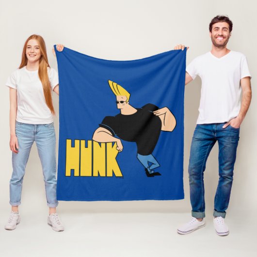 Johnny Bravo - Hunk Fleece Deken (In situ)