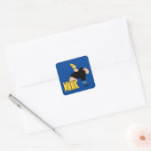 Johnny Bravo - Hunk Vierkante Sticker (Envelop)