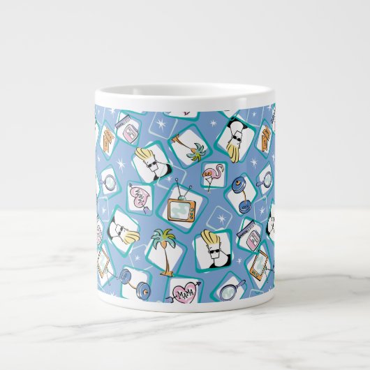 Johnny Bravo Icon Pattern Grote Koffiekop (Voorkant)