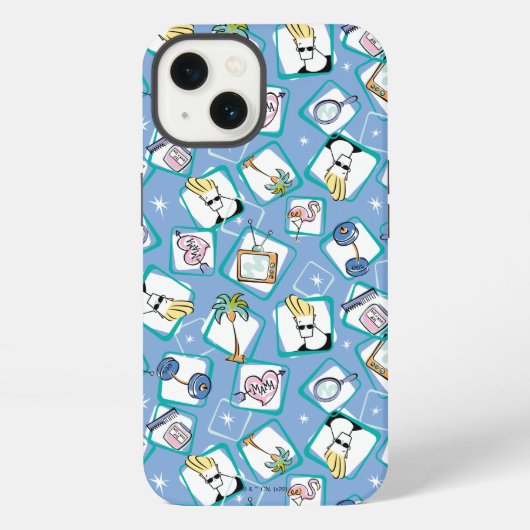 Johnny Bravo Icon Pattern iPhone Hoesje (Achterkant)