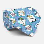 Johnny Bravo Icon Pattern Stropdas (Opgerold)