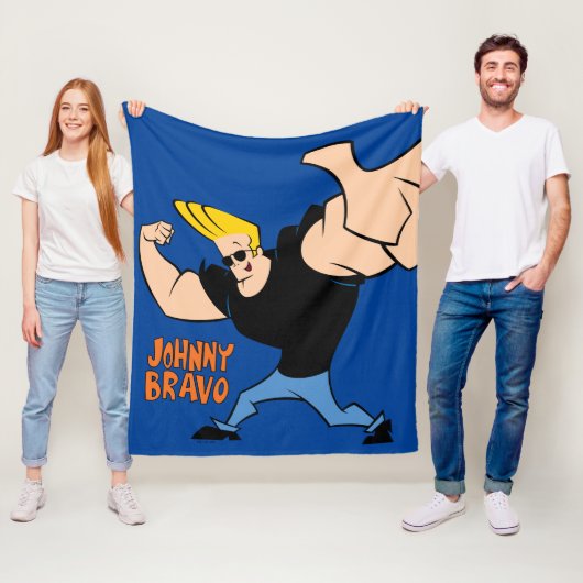 Johnny Bravo Iconic Pose Fleece Deken (In situ)