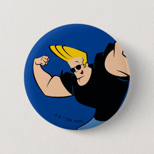 Johnny Bravo Iconic Pose Ronde Button 5,7 Cm
