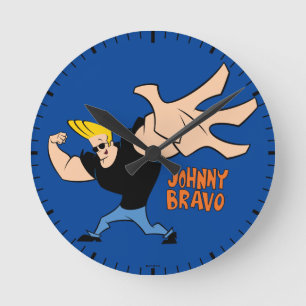Johnny Bravo Iconic Pose Ronde Klok