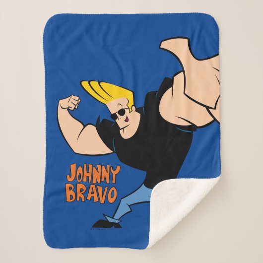 Johnny Bravo Iconic Pose Sherpa Deken (Voorkant)