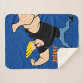 Johnny Bravo Iconic Pose Sherpa Deken (Voorkant (horizontaal))