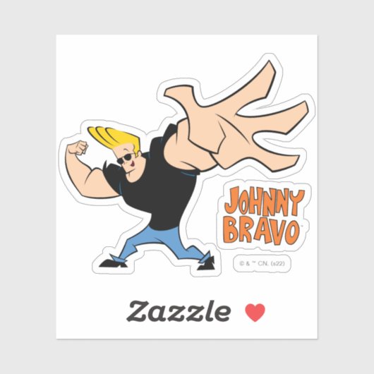 Johnny Bravo Iconic Pose Sticker (Vel)
