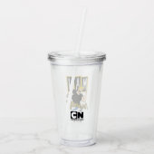 Johnny Bravo - Man dat ik  ben Acryl Drinkbeker (Achterkant)