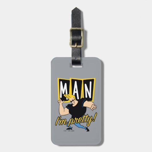 Johnny Bravo - Man dat ik ben Bagagelabel (Voorkant verticaal)