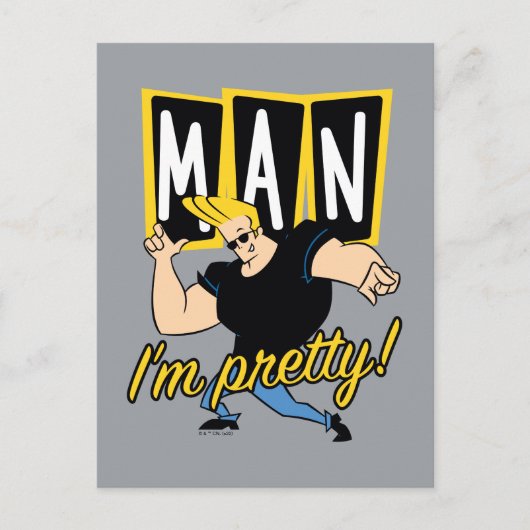 Johnny Bravo - Man dat ik ben Briefkaart (Voorkant)