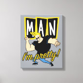 Johnny Bravo - Man dat ik  ben Canvas Afdruk (Voorkant)