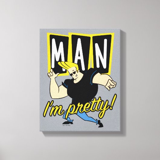 Johnny Bravo - Man dat ik ben Canvas Afdruk (Voorkant)