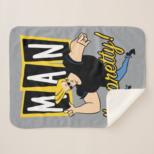 Johnny Bravo - Man dat ik ben Sherpa Deken (Voorkant (horizontaal))