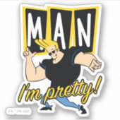 Johnny Bravo - Man dat ik  ben Sticker (Voorkant)