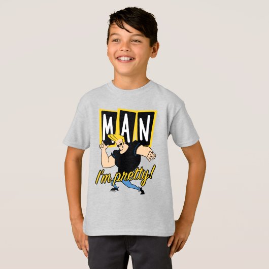 Johnny Bravo - Man dat ik ben T-shirt (Voorkant volledig)