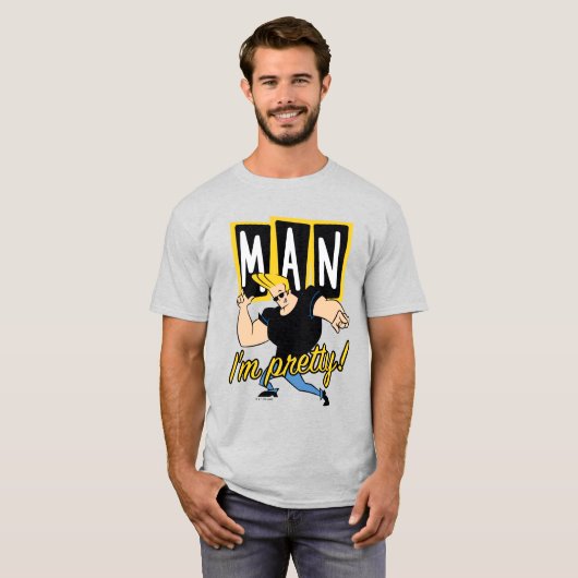 Johnny Bravo - Man dat ik  ben T-shirt (Voorkant volledig)