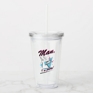 Johnny Bravo - Man ik ben  Retro Graphic Acryl Drinkbeker