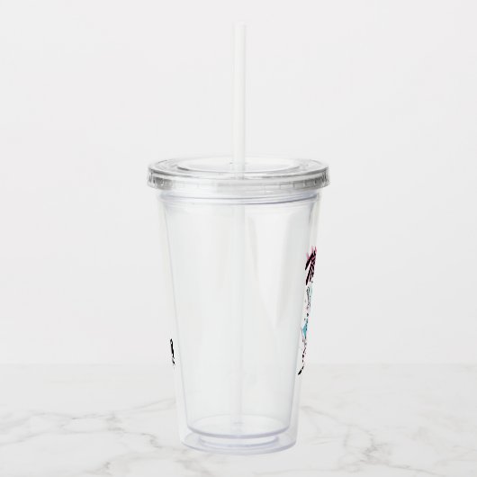 Johnny Bravo - Man ik ben Retro Graphic Acryl Drinkbeker (Rechts)