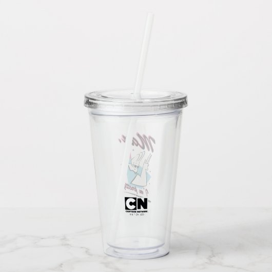 Johnny Bravo - Man ik ben  Retro Graphic Acryl Drinkbeker (Achterkant)