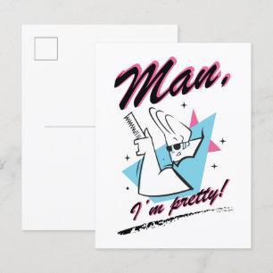 Johnny Bravo - Man ik ben  Retro Graphic Briefkaart