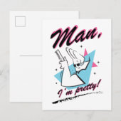 Johnny Bravo - Man ik ben Retro Graphic Briefkaart (Voorkant / Achterkant)