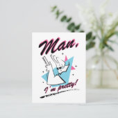 Johnny Bravo - Man ik ben Retro Graphic Briefkaart (Staand voorkant)