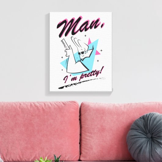 Johnny Bravo - Man ik ben Retro Graphic Canvas Afdruk (Insitu (Woonkamer))