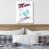 Johnny Bravo - Man ik ben Retro Graphic Canvas Afdruk (Insitu (Slaapkamer))