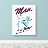 Johnny Bravo - Man ik ben Retro Graphic Canvas Afdruk (Insitu (Houten vloer))