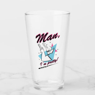 Johnny Bravo - Man ik ben  Retro Graphic Glas