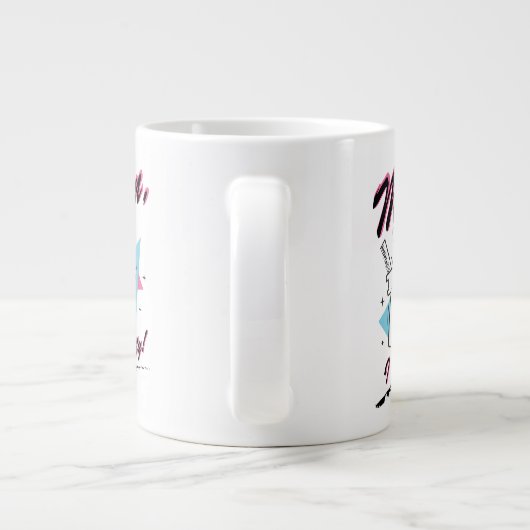 Johnny Bravo - Man ik ben Retro Graphic Grote Koffiekop (Achterkant)