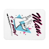 Johnny Bravo - Man ik ben  Retro Graphic Magneet (Horizontaal)