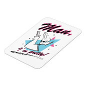 Johnny Bravo - Man ik ben  Retro Graphic Magneet (Linkerzijde)