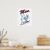 Johnny Bravo - Man ik ben  Retro Graphic Poster (Keuken)