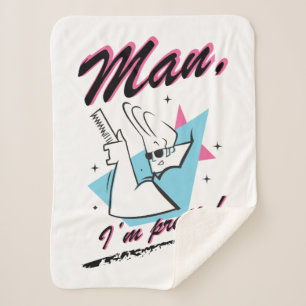 Johnny Bravo - Man ik ben  Retro Graphic Sherpa Deken
