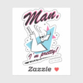 Johnny Bravo - Man ik ben Retro Graphic Sticker (Vel)