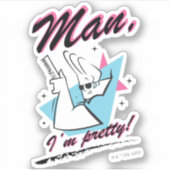 Johnny Bravo - Man ik ben Retro Graphic Sticker (Voorkant)
