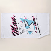 Johnny Bravo - Man ik ben  Retro Graphic Strandlaken (Voorkant)