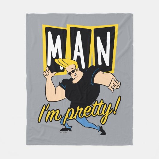 Johnny Bravo - Man I'm Pretty Fleece Deken (Voorkant)
